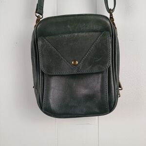 Elegant Black Minopy Leather Crossbody Bag